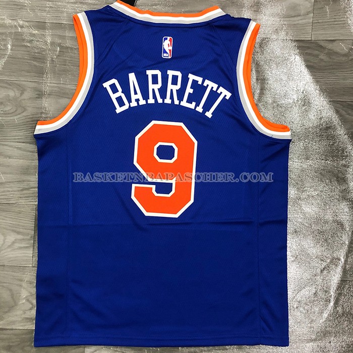 Maillot New York Knicks Rj Barrett NO 9 Icon Bleu
